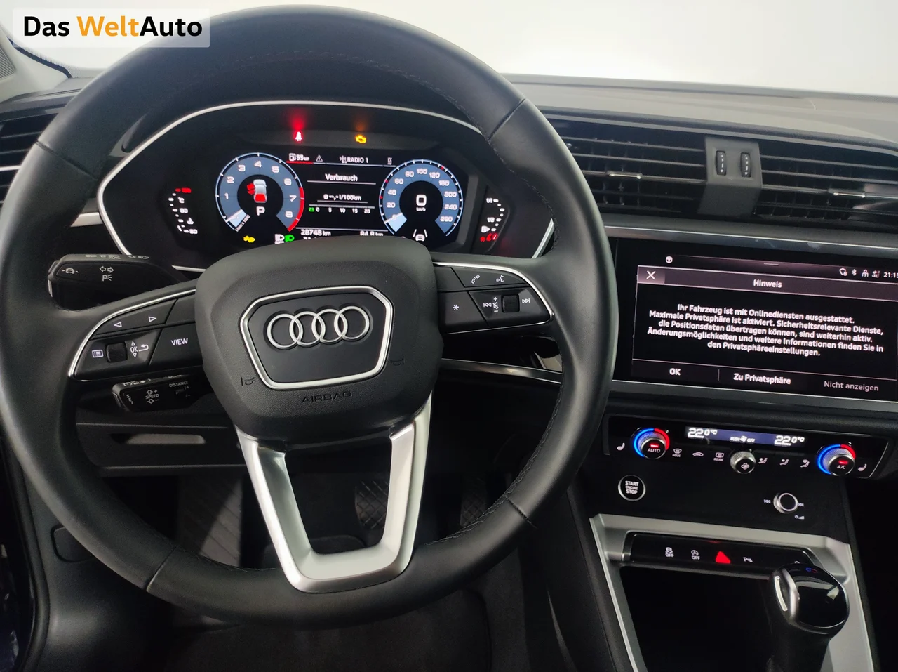 Audi Q3 1,5 110 kW TFSI automat rok 2024, Navarra kék metál, 36 006 km, Maďarsko — foto 9 z 12