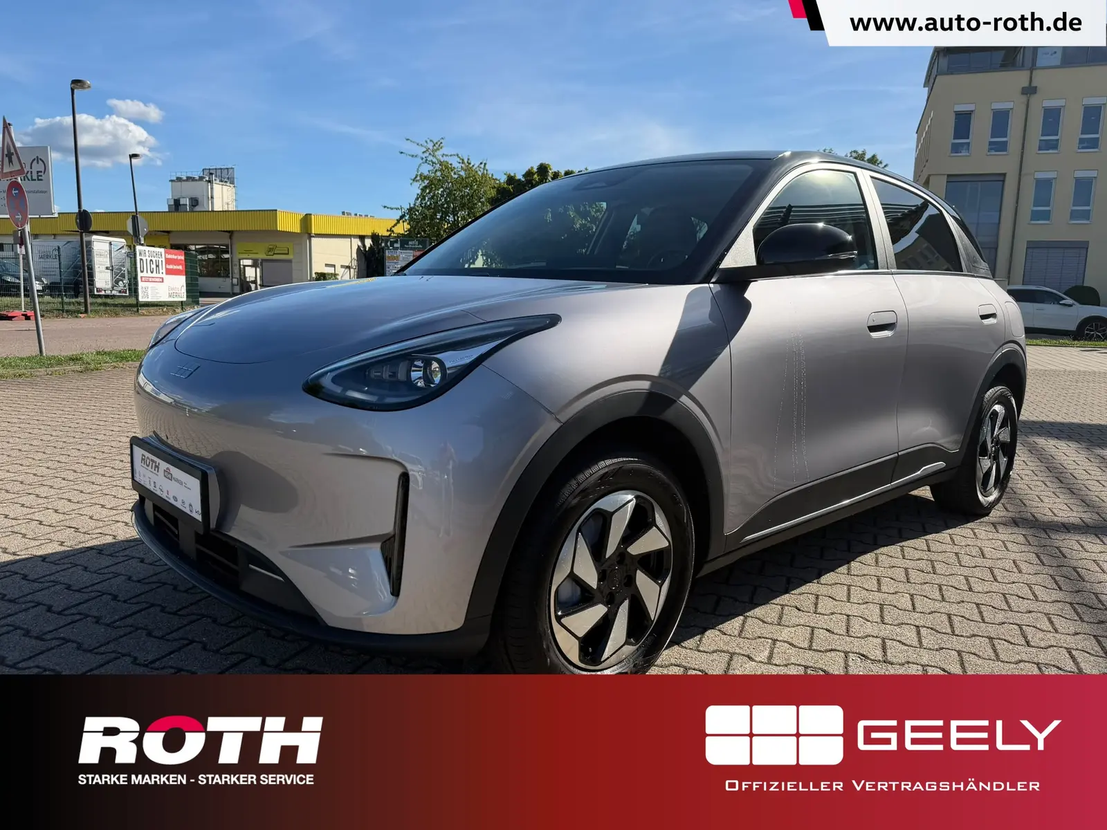 Geely E2 85 kW 14 kwh automat, strieborná, 99 km, Nemecko — foto 1