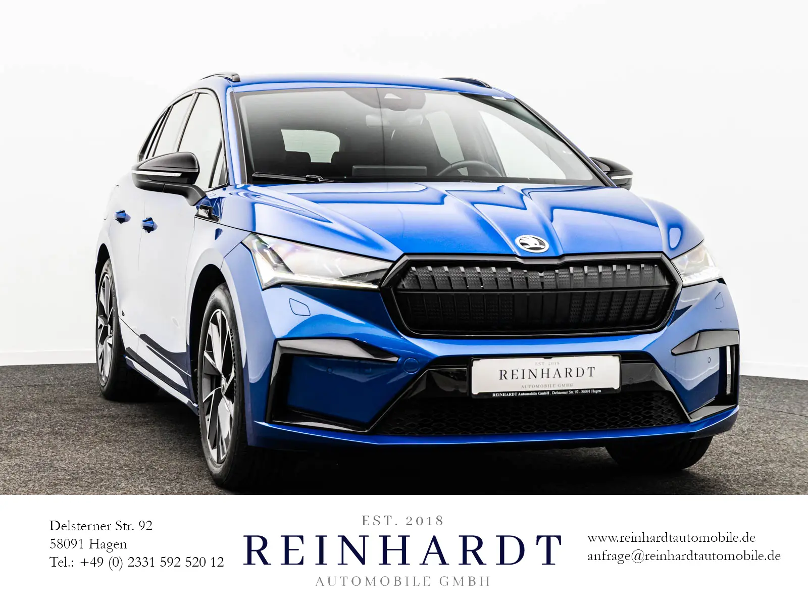 Škoda Enyaq 150 kW automat rok 2022, modrá, 41 872 km, Nemecko — foto 4 z 27