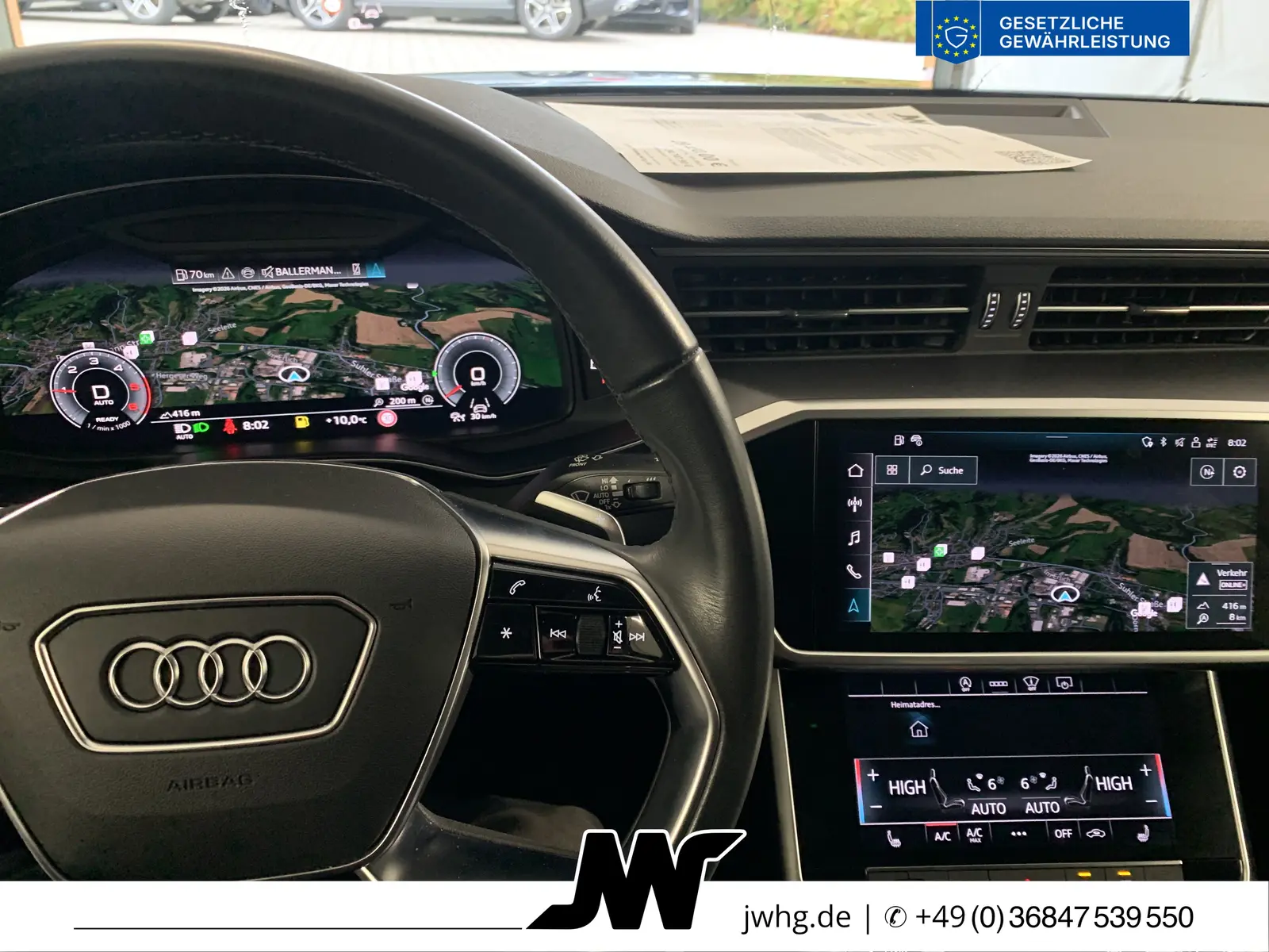 Audi A6 2,0 150 kW automat rok 2024, čierna, 62 040 km, Nemecko — foto 13 z 16